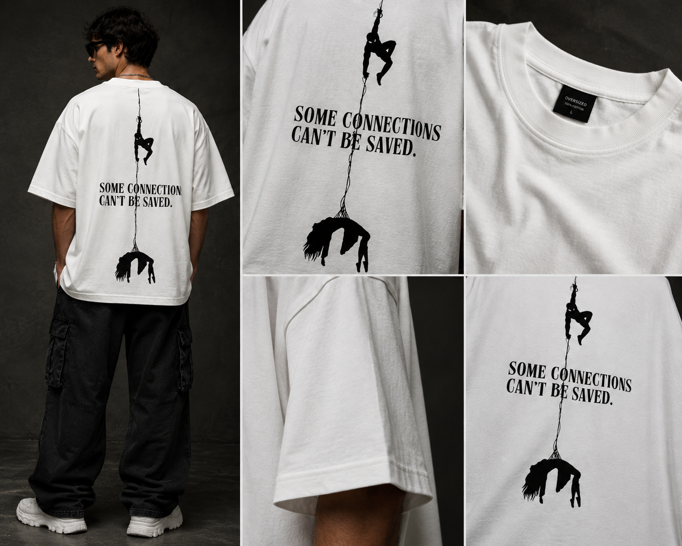 Some Connections Can’t Be Saved – Oversized Graphic T-Shirt