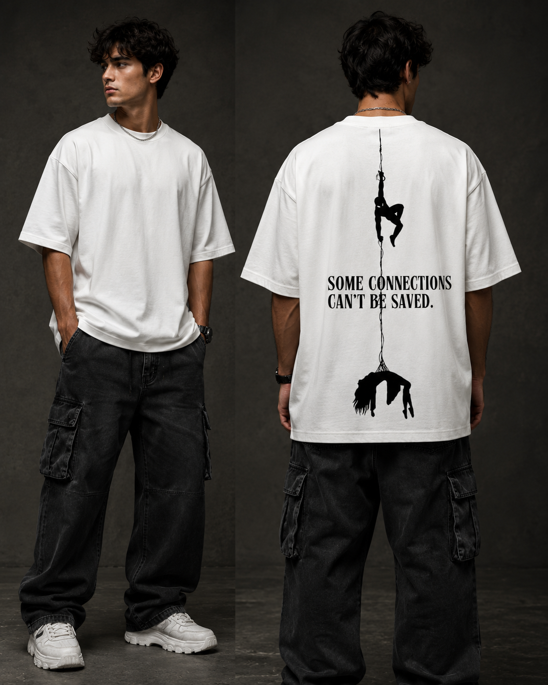 Some Connections Can’t Be Saved – Oversized Graphic T-Shirt